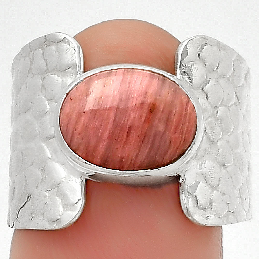 Natural Pink Tulip Quartz Ring size-8 R-1450 SDR188356