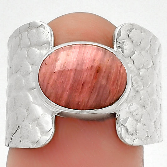 Natural Pink Tulip Quartz Ring size-8 R-1450 SDR188356