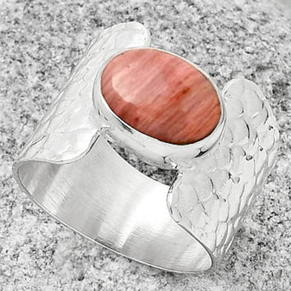 Natural Pink Tulip Quartz Ring size-8 R-1450 SDR188356