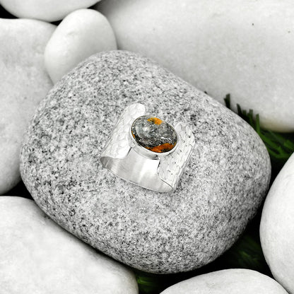 Natural Indian Blanket Jasper Ring size-8 R-1450 SDR188360