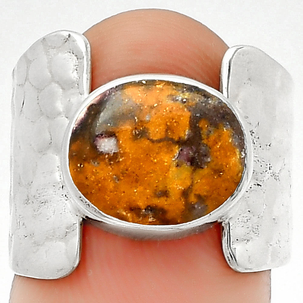 Natural Indian Blanket Jasper Ring size-7 R-1450 SDR188361