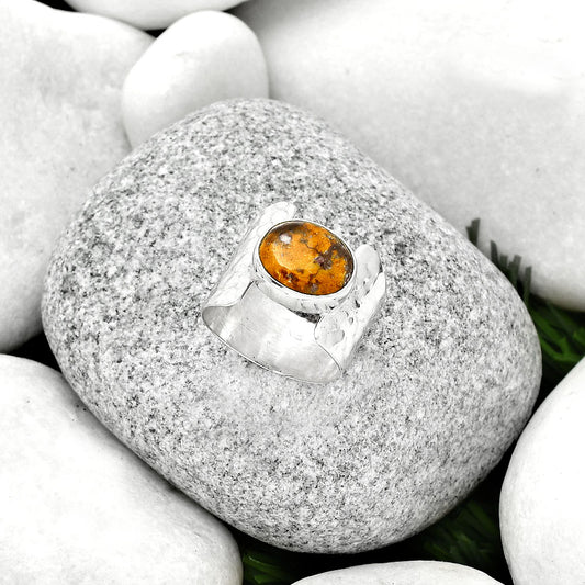 Natural Indian Blanket Jasper Ring size-7 R-1450 SDR188361