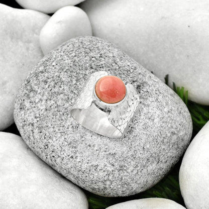 Natural Rhodochrosite Argentina Ring size-8 R-1450 SDR188366