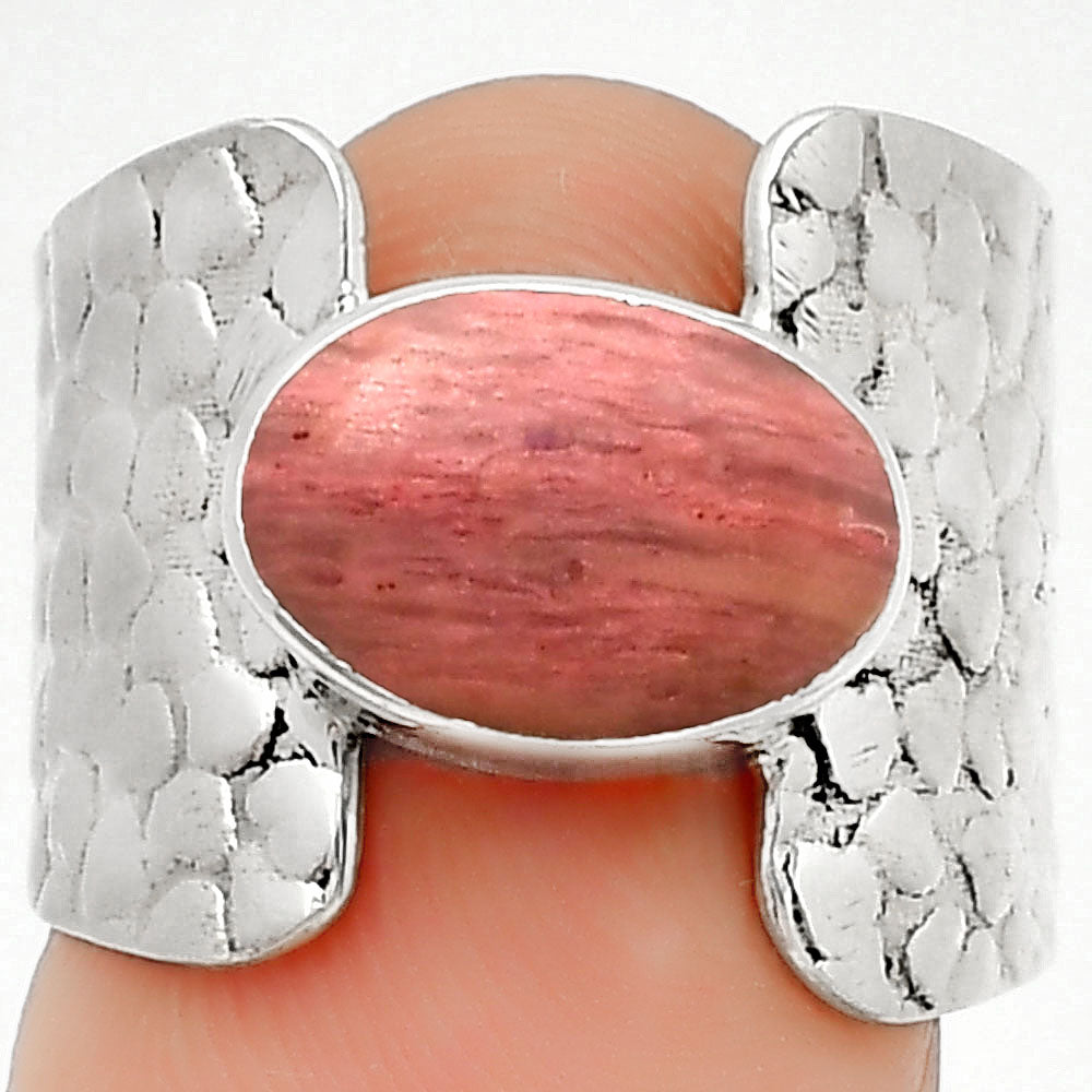 Natural Pink Tulip Quartz Ring size-6.5 R-1450 SDR188369