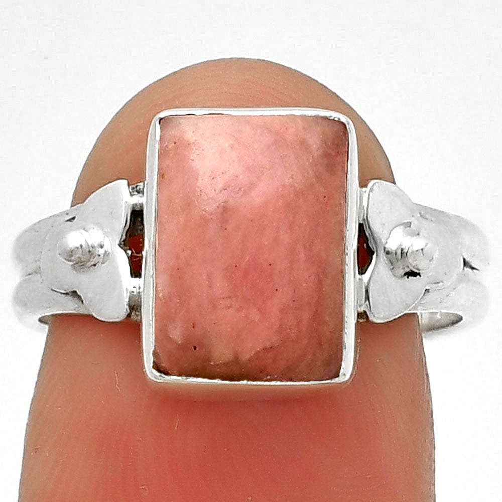 Natural Pink Tulip Quartz Ring size-7 R-1509 SDR188469