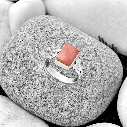 Natural Pink Tulip Quartz Ring size-7 R-1509 SDR188469