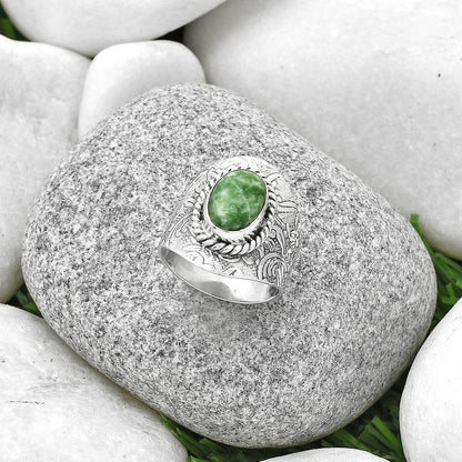 Natural Dioptase Ring size-7 R-1538 SDR188527