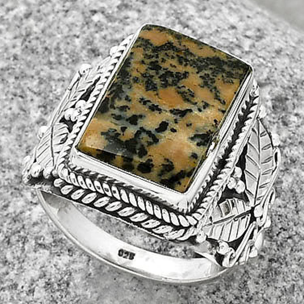 Southwest Design Russian Honey Dendrite Opal Ring size-8.5 R-1387 SDR188567