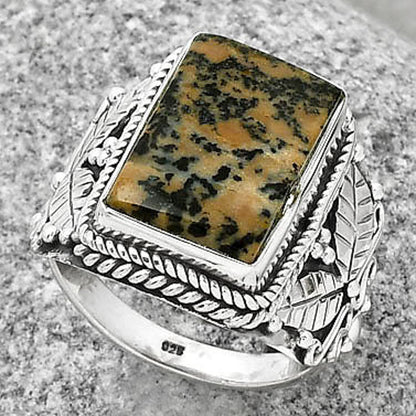 Southwest Design Russian Honey Dendrite Opal Ring size-8.5 R-1387 SDR188567