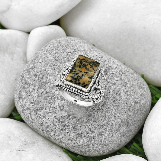 Southwest Design Russian Honey Dendrite Opal Ring size-8.5 R-1387 SDR188567