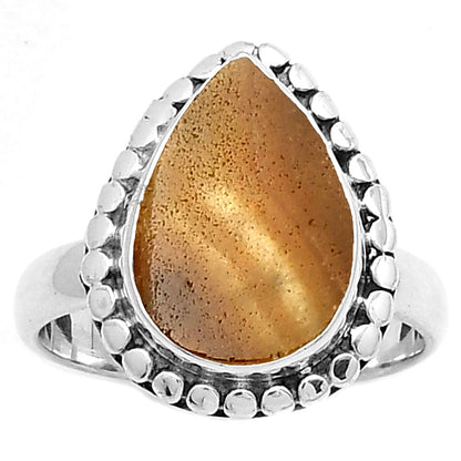 Natural Brown Fluorite Ring size-7.5 R-1071 SDR188597