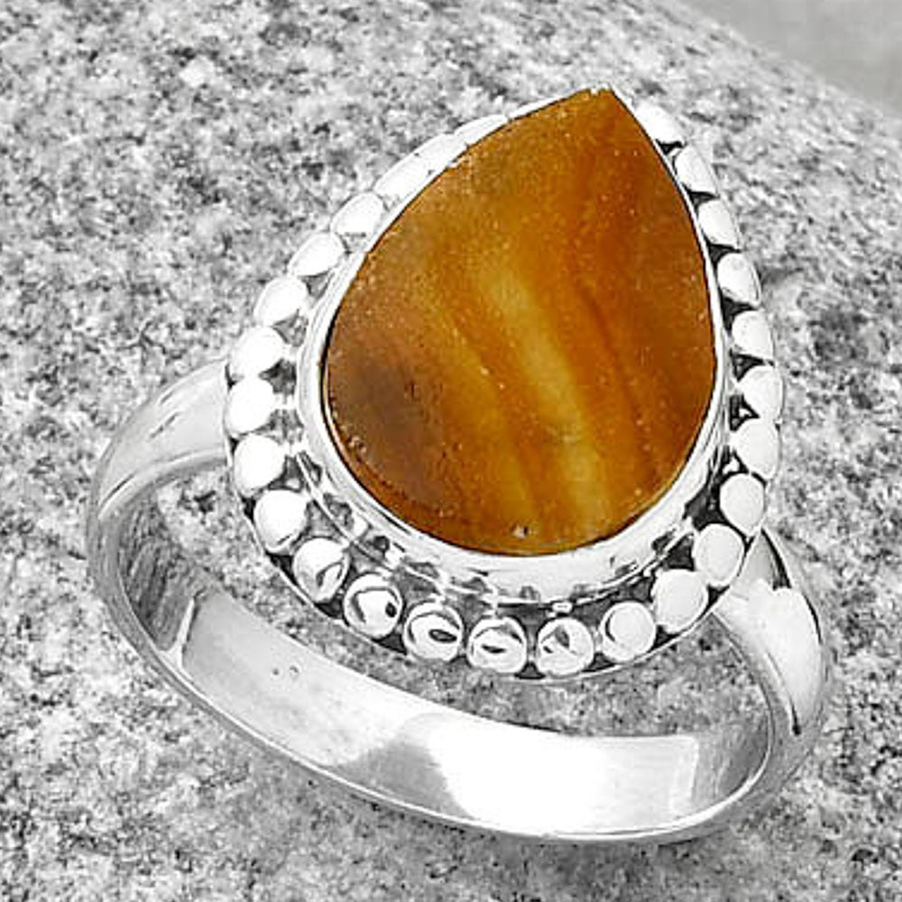 Natural Brown Fluorite Ring size-7.5 R-1071 SDR188597