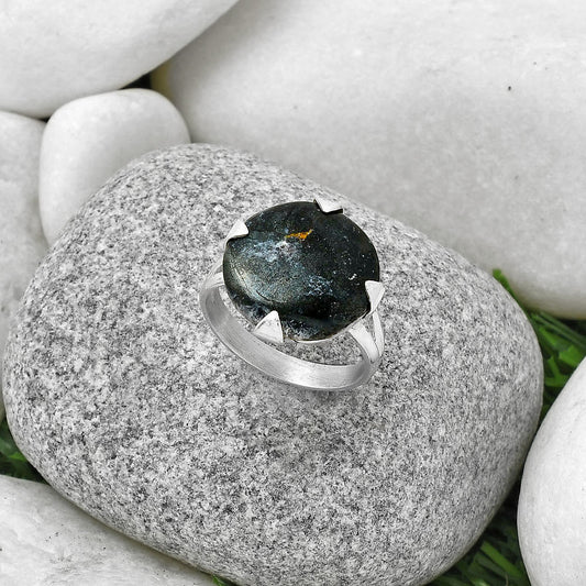 Natural Indian Blanket Jasper Ring size-9 R-1305 SDR188600