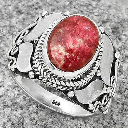 Natural Pink Thulite - Norway Ring size-7.5 R-1507 SDR188612