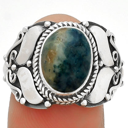 Natural Blue Scheelite - Turkey Ring size-8 R-1507 SDR188617