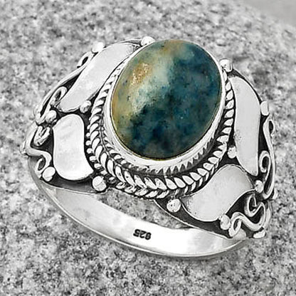 Natural Blue Scheelite - Turkey Ring size-8 R-1507 SDR188617