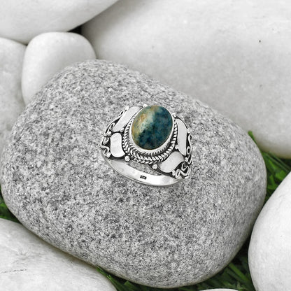 Natural Blue Scheelite - Turkey Ring size-8 R-1507 SDR188617