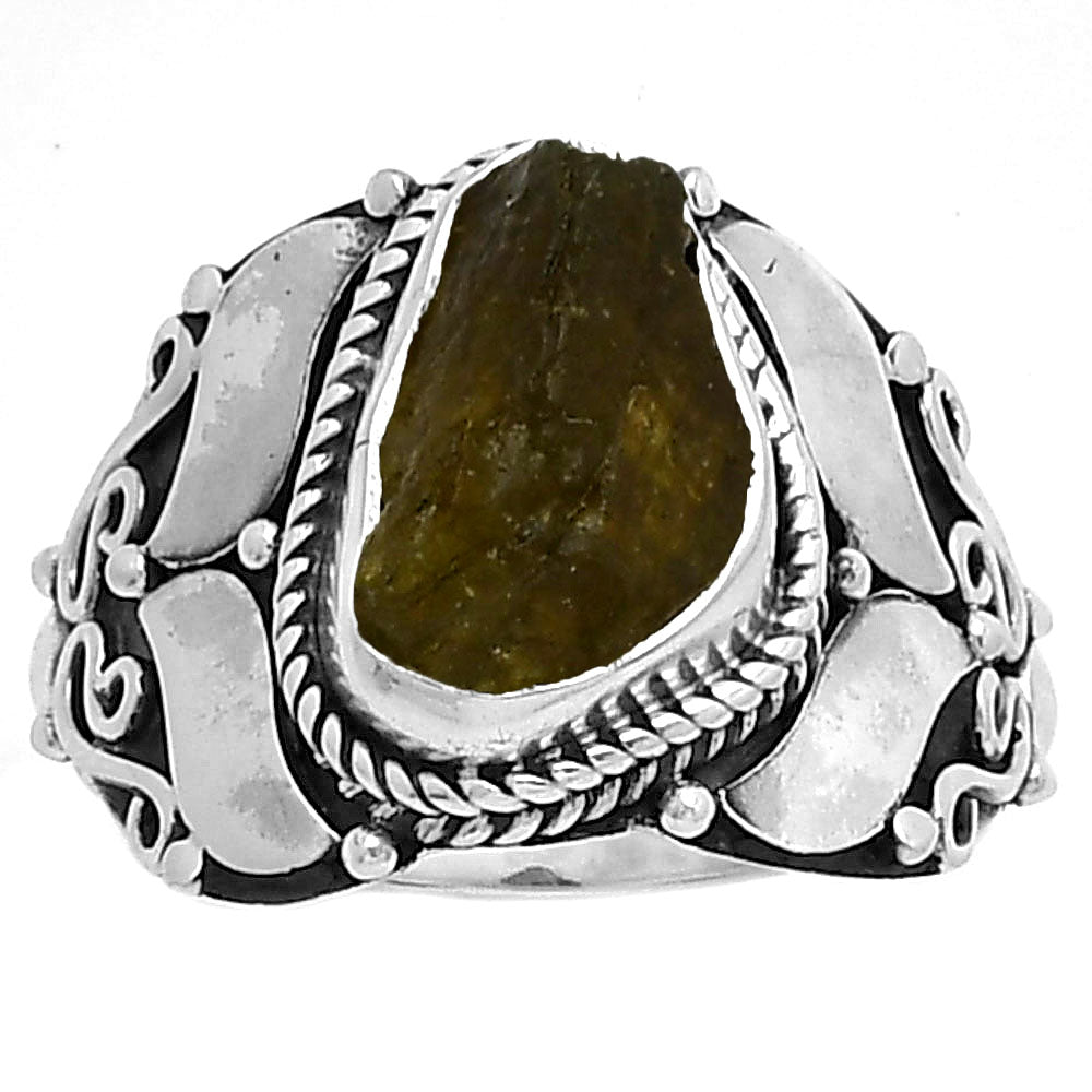 Natural Rare Kornerupine Rough Ring size-8 R-1507 SDR188619