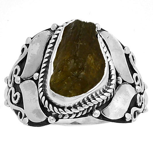 Natural Rare Kornerupine Rough Ring size-8 R-1507 SDR188619