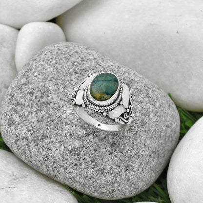 Natural Blue Scheelite - Turkey Ring size-8.5 R-1507 SDR188620