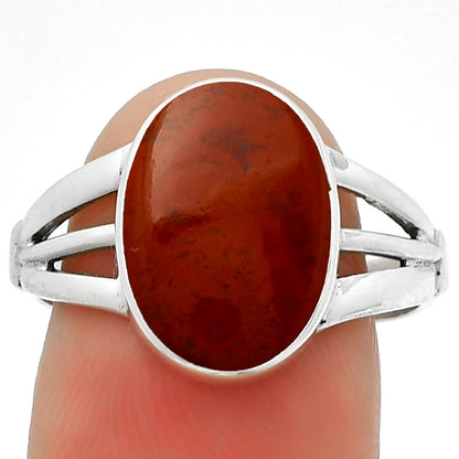 Natural Red Moss Agate Ring size-9 R-1003 SDR188658