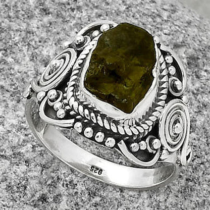 Natural Rare Kornerupine Rough Ring size-7 R-1291 SDR188699