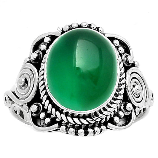 Natural Green Onyx Ring size-8 R-1291 SDR188708