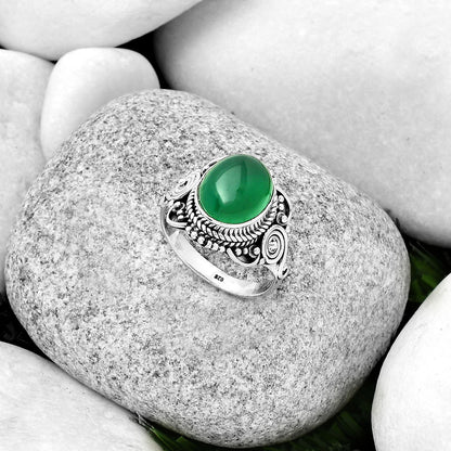 Natural Green Onyx Ring size-8 R-1291 SDR188708