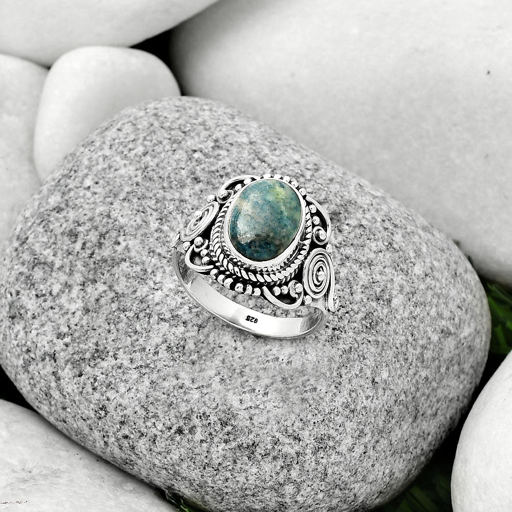 Natural Blue Scheelite - Turkey Ring size-8 R-1291 SDR188717