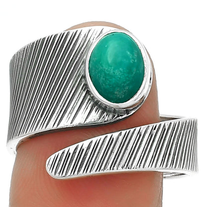 Adjustable - Turquoise Magnesite Ring size-8.5 R-1374 SDR188777