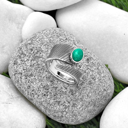 Adjustable - Turquoise Magnesite Ring size-8.5 R-1374 SDR188777