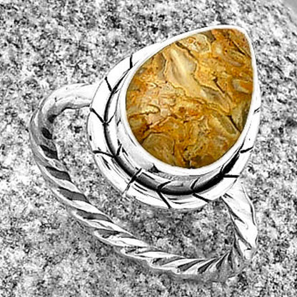 Natural Rock Calcy Ring size-6 R-1011 SDR188836