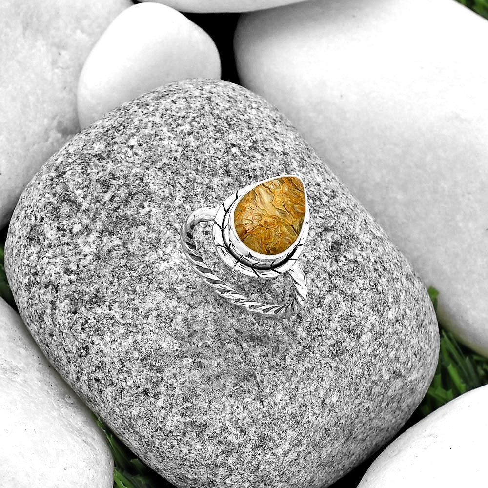 Natural Rock Calcy Ring size-6 R-1011 SDR188836