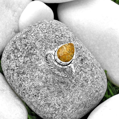 Natural Rock Calcy Ring size-6 R-1011 SDR188836