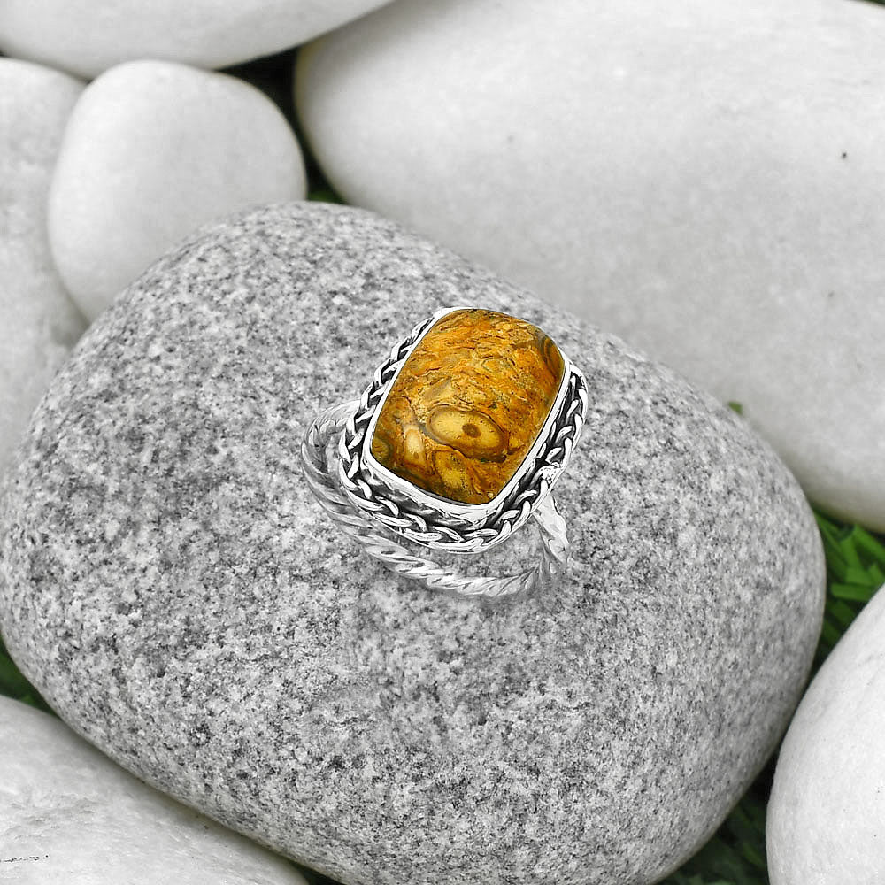 Natural Rock Calcy Ring size-7 R-1142 SDR189053