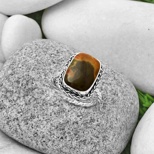 Natural Outback Jasper Ring size-8 R-1142 SDR189077
