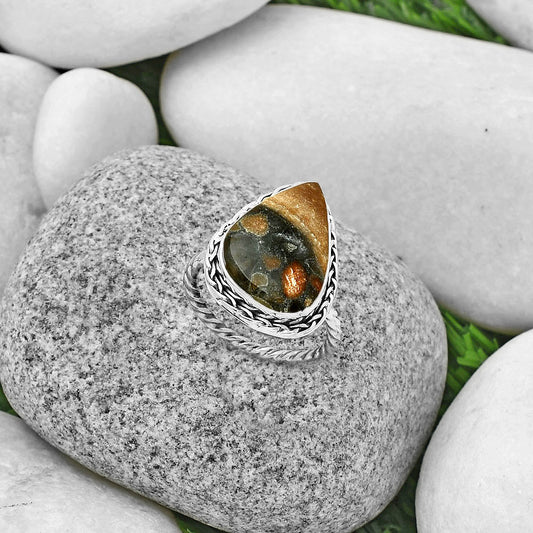 Natural Tabu Jasper Ring size-8.5 R-1142 SDR189079
