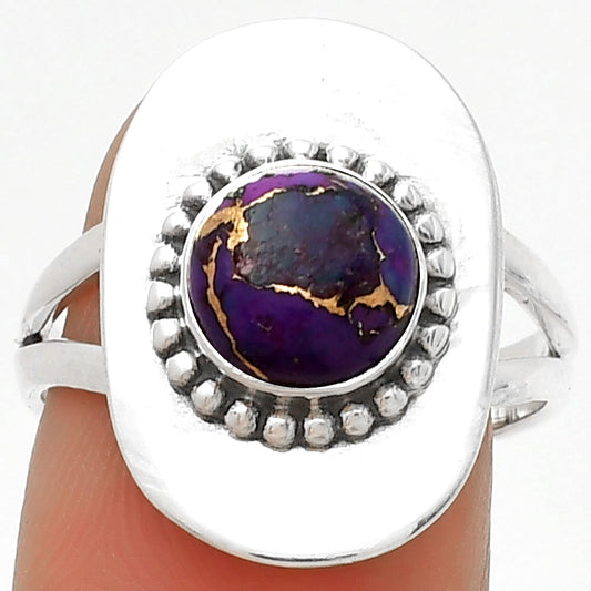 Copper Purple Turquoise - Arizona Ring size-8 R-1458 SDR189119