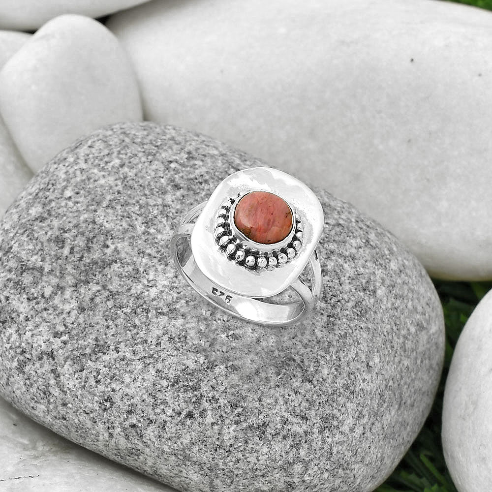 Natural Pink Tulip Quartz Ring size-7 R-1458 SDR189127