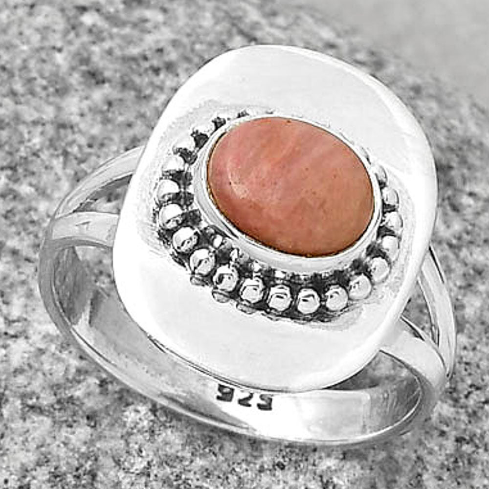 Natural Pink Tulip Quartz Ring size-8.5 R-1458 SDR189132