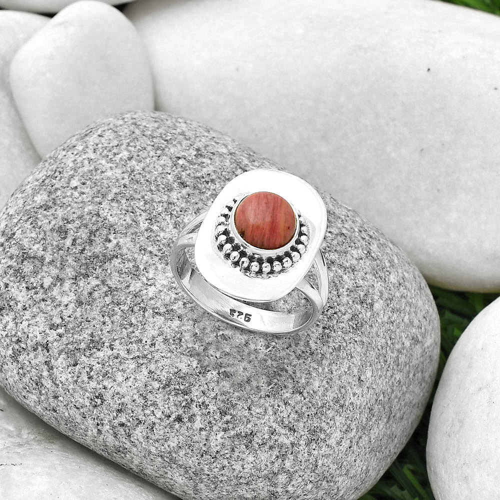 Natural Pink Tulip Quartz Ring size-8 R-1458 SDR189137