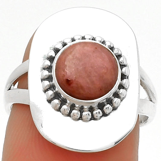 Natural Pink Tulip Quartz Ring size-7 R-1458 SDR189147