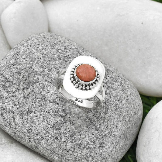 Natural Pink Tulip Quartz Ring size-7 R-1458 SDR189147