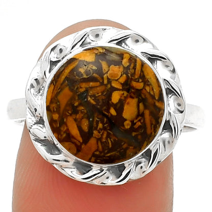 Coquina Fossil Jasper - India Ring size-9.5 R-1083 SDR189163