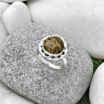 Natural Viper Skin Jasper Ring size-8.5 R-1083 SDR189202
