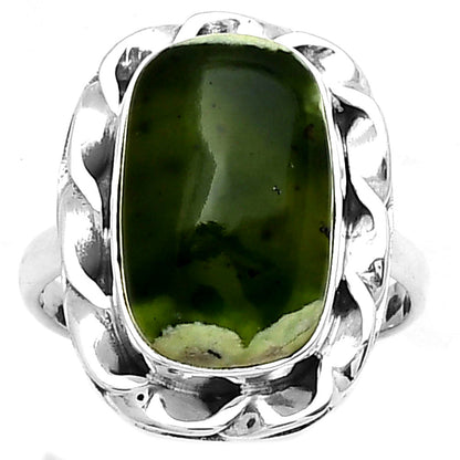 Natural Chrome Chalcedony Ring size-8 R-1083 SDR189243