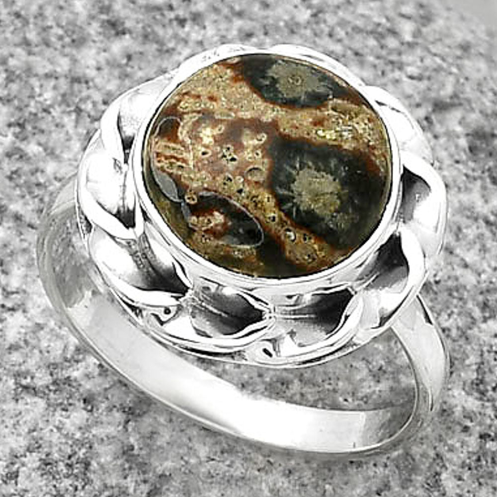 Natural Viper Skin Jasper Ring size-8 R-1083 SDR189260