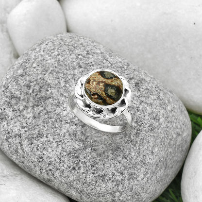 Natural Viper Skin Jasper Ring size-8 R-1083 SDR189260