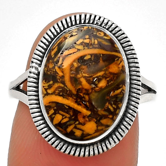 Coquina Fossil Jasper - India Ring size-7.5 R-1208 SDR189339