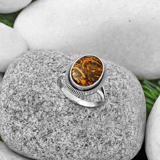 Coquina Fossil Jasper - India Ring size-7.5 R-1208 SDR189339
